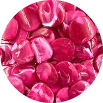 Miçanga Pastilha Passante Oval 28x29mm Pink 30pçs 111g Miçanga Pastilha Passante Oval 28x29mm Pink 30pçs 111g