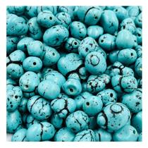 Miçanga Pedra Cérebro Azul 8 a 15mm 110pçs Passante Bijuteria 300g Miçanga Pedra Cérebro Azul 8 a 15mm 110pçs Passante Bijuteria 300g