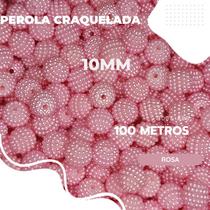 Miçanga Perola Craquelada 10MM - 100 Peças - Prola Craquelada