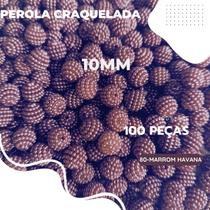 Miçanga Perola Craquelada 10MM - 100 Peças