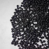 Miçanga Preta 6/0 4mm - 1240 peças - 100g Miçanga Preta 6/0 4mm - 1240 peças - 100g