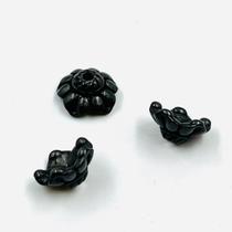 Miçanga Tulipa 10mm 300pçs Flor Grafite Artesanato Biju 54g