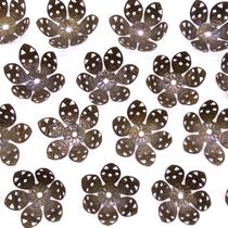 Miçanga Tulipa Flor Metal Ouro Velho 10x20mm 630pçs 500g