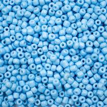 Miçanga Vidro Azul Claro 3,6Mm 100G Guia Umbanda Candomblé