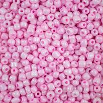 Miçanga Vidro Rosa 3,6Mm 100G Para Guia Umbanda Candomblé