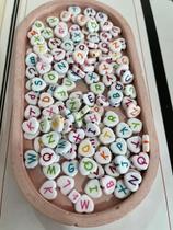 Miçangas 50 gr. aprox. 350 Letras alfabeto pulseiras artesanato colares monte voce mesmo
