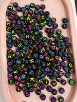 Miçangas 50 gr. aprox. 350 Letras alfabeto pulseiras artesanato colares monte voce mesmo