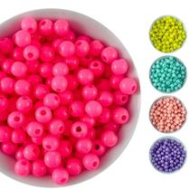 Miçangas 500 unidades tamanho 6 mm perolas para fazer pulseiras e artesanato em geral Miçangas 500 unidades tamanho 6 mm perolas para fazer pulseiras e artesanato em geral