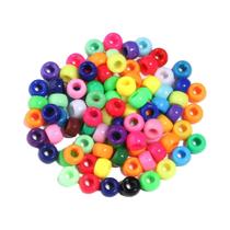 Miçangas Acrílicas Multicoloridas 200pcs Glitter Spacer Com Grande Abertura Para Acessórios De