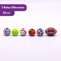 Miçangas Bola de Futebol Para Pulseira 50 Peças Artesanato - Pitili