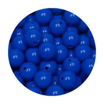 Miçangas Bola Leitosa Plástica 6mm 10g Azul Royal +/- 100 UN
