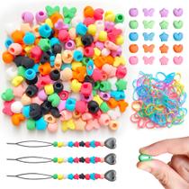 Miçangas de cabelo de silicone Jongdari 160 unidades para crianças, meninas e mulheres Miçangas de cabelo de silicone Jongdari 160 unidades para crianças, meninas e mulheres