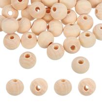 Miçangas de madeira PATIKIL 12 mm, bege, natural, 200 unidades para artesanato DIY Miçangas de madeira PATIKIL 12 mm, bege, natural, 200 unidades para artesanato DIY