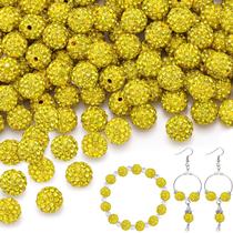 Miçangas de strass de 10 mm de citrino para fabricação de joias, 200 unidades