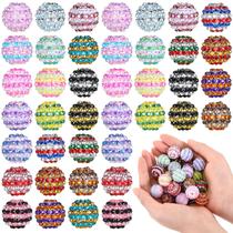 Miçangas de strass Loetere, 20 mm, cristal, redondas, 40 unidades (20 cores)