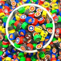 Miçangas Emborrachadas Super Heroi Diy P/ Pulseiras 50 Un