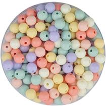 Miçangas Opacas 08mm e 06mm 50un Colorida Candy Para Pulseiras Passante Artesanato - ORNAMENTA BIJOUX