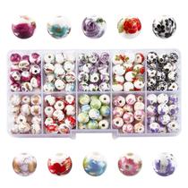 Miçangas PH PandaHall 200 unidades de miçangas de flores de porcelana de 8 mm