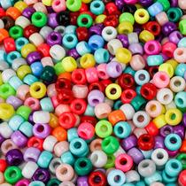Miçangas Pony Beads Paodey - 1200 Unidades de 9mm para Artesanato Kandi Miçangas Pony Beads Paodey - 1200 Unidades de 9mm para Artesanato Kandi