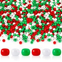 Miçangas Pony Beads UPINS - 2000 Unidades (Vermelho, Branco e Verde) - Kit Natal Miçangas Pony Beads UPINS - 2000 Unidades (Vermelho, Branco e Verde) - Kit Natal