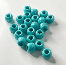 Miçangas Tererê Azul Turquesa 10mm - 200 peças - 100g - La Mode Arte e Criação