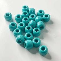 Miçangas Tererê Azul Turquesa 10mm - 500 peças - 250g Miçangas Tererê Azul Turquesa 10mm - 500 peças - 250g