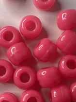 Miçangas Tererê Rosa Chiclete 10mm - 1000 peças - 500g