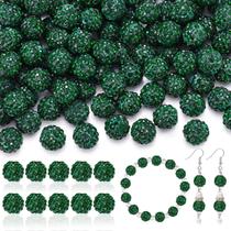 Miçangas TINKRSTUFF 10 mm, strass verde escuro, 200 unidades Miçangas TINKRSTUFF 10 mm, strass verde escuro, 200 unidades