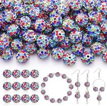 Miçangas TINKRSTUFF 120 unidades, 10 mm, strass, mistura branca