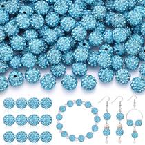 Miçangas TINKRSTUFF 120 unidades de miçangas de strass água-marinha de 10 mm