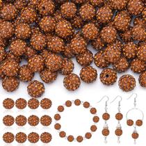 Miçangas TINKRSTUFF 120 unidades de miçangas de strass marrom de 10 mm