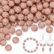 Miçangas TINKRSTUFF 150 peças de strass de pêssego claro de 10 mm