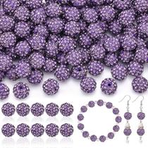 Miçangas TINKRSTUFF 160 unidades de 10 cm de strass roxo DIY