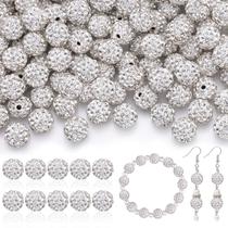 Miçangas TINKRSTUFF, 200 unidades, 10 cm, strass branco, faça você mesmo