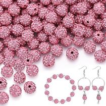 Miçangas TINKRSTUFF, rosa, 10 mm, strass, 150 peças para joias Miçangas TINKRSTUFF, rosa, 10 mm, strass, 150 peças para joias