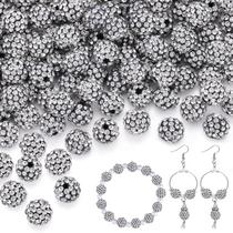 Miçangas TINKRSTUFF, strass, 10 mm, preto, branco, 200 unidades Miçangas TINKRSTUFF, strass, 10 mm, preto, branco, 200 unidades