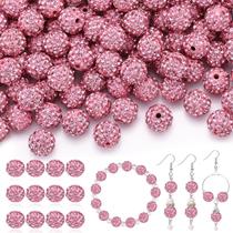 Miçangas TINKRSTUFF, strass rosa, 200 unidades, linha de 1 cm e 5 m