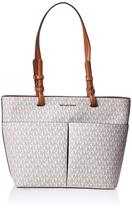 Michael Kors Bedford Médio Top Zip Pocket Tote Baunilha / Ac