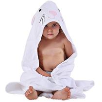 Michley Animal Face Hooded Baby Towel Algodão Roupão de Algodão para Meninos Meninas 0-6 Ano Branco