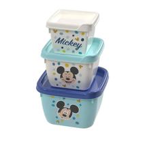 Mickey e Minnie Baby Conjunto 3 Potes Conect Empilhavel