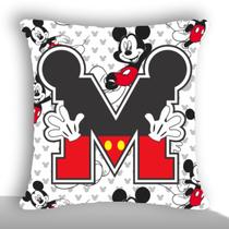 Mickey mouse disney alfabeto e numeros capa de almofada 42cm