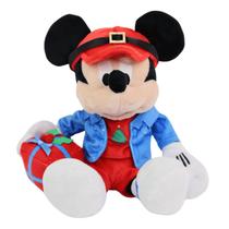 Mickey Pelúcia c/ Presente Enfeite Natal Disney 32cm 1un