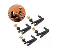 Micro Afinador de Violino Preto e Dourado Fixo (4 Unid) Micro Afinador de Violino Preto e Dourado Fixo (4 Unid)