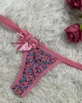 Micro Calcinha Fio Dental em Lycra Estampada - Tanga jura - REF: VD11654