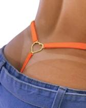 Micro Calcinha Mini Tanga Fio Dental em Renda Com Biju de Coração - Tatiane - Ju069
