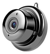 Micro Câmera Ip Mini Espiã Wi-fi Hd Visão Noturna Som Alarme Cor Preto - Nova Voo