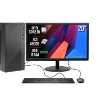 Micro Computador Cpu Intel I5 3470, 8GB, HD SSD 480GB, Monitor 20 Imperdível