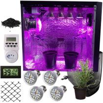 Micro Estufa Cultivo Indoor Full Spectrum Irrigação Pc Grow Completa