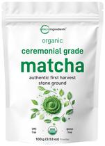 Micro ingredientes em pó de matcha 100% orgânicos 100g Micro ingredientes em pó de matcha 100% orgânicos 100g