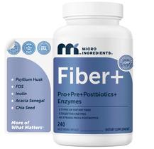 Micro Ingredients Fiber+ 240 cápsulas vegetais suplemento digestivo Micro Ingredients Fiber+ 240 cápsulas vegetais suplemento digestivo